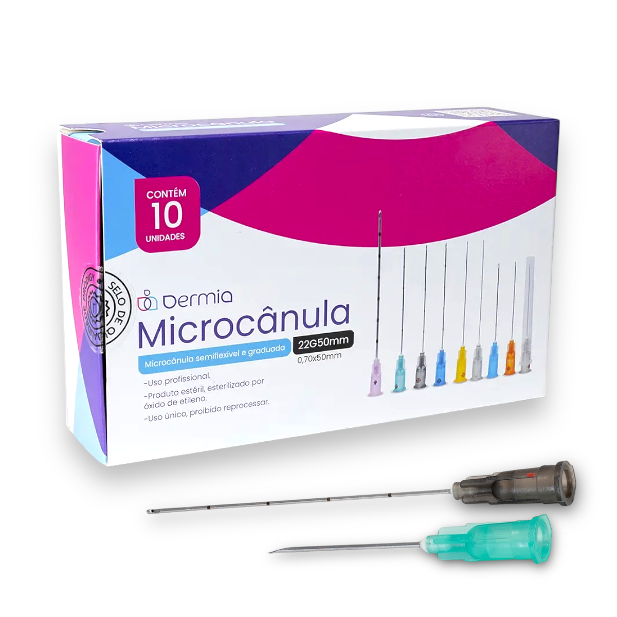 Microcânula 22g X 50mm Caixa Com 10 Unidades - Smart Gr